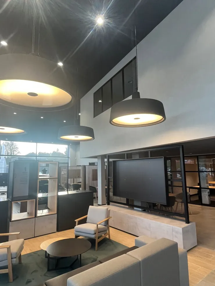 lights and interiour design in commercial space